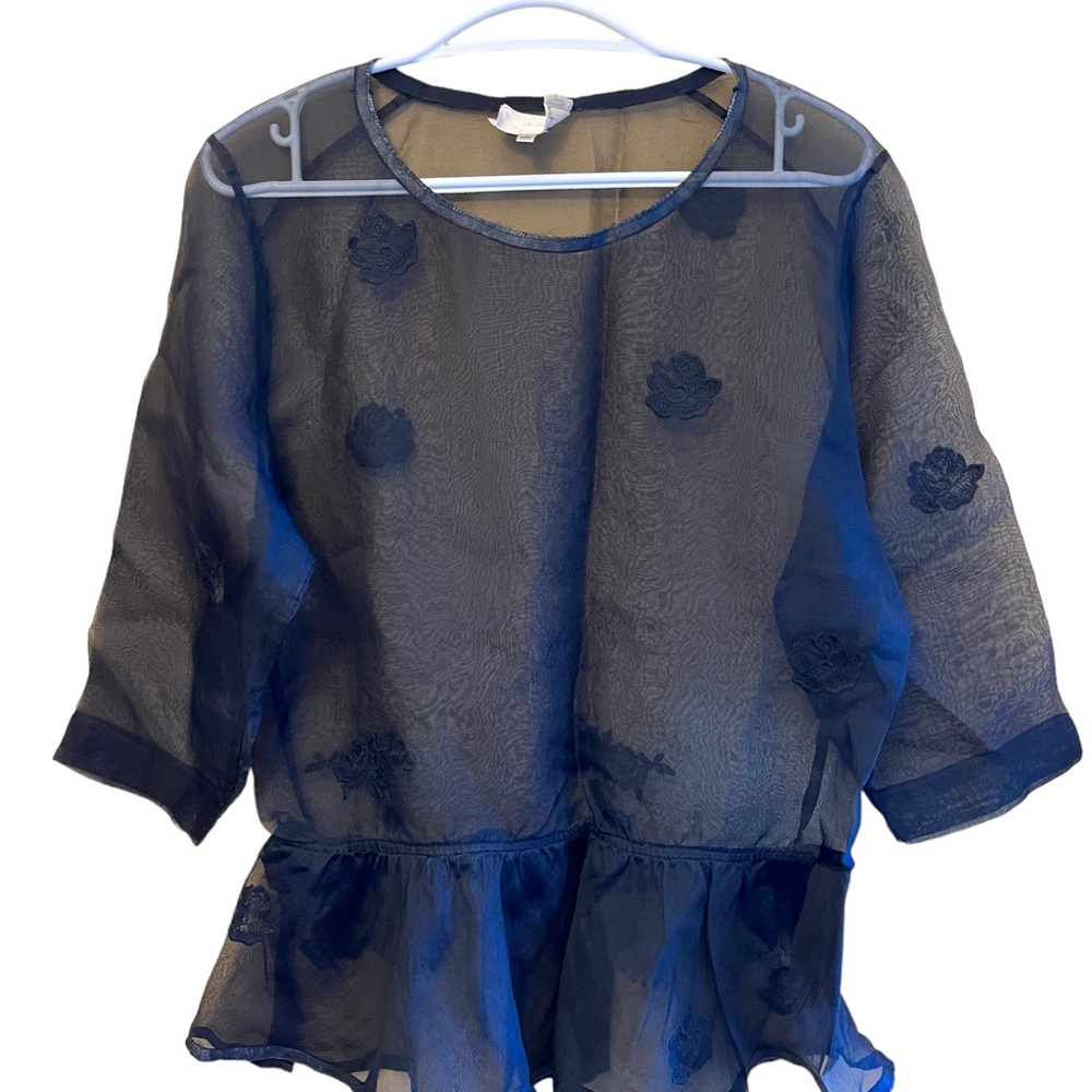 Aritzia Wilfred LeFou Bayard Sheer Blouse EUC